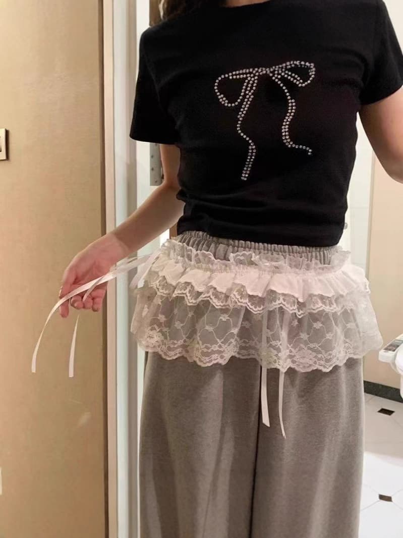 Summer skirt, lace short curtain, apron 3