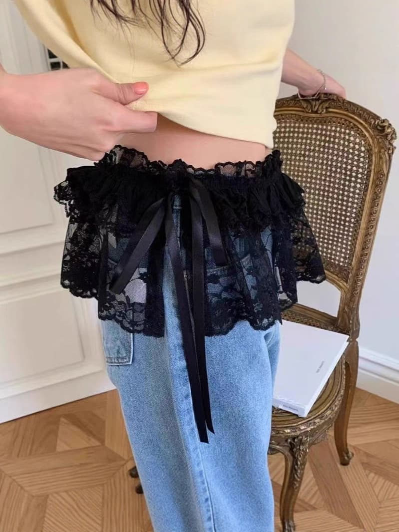 Summer skirt, lace short curtain, apron 4