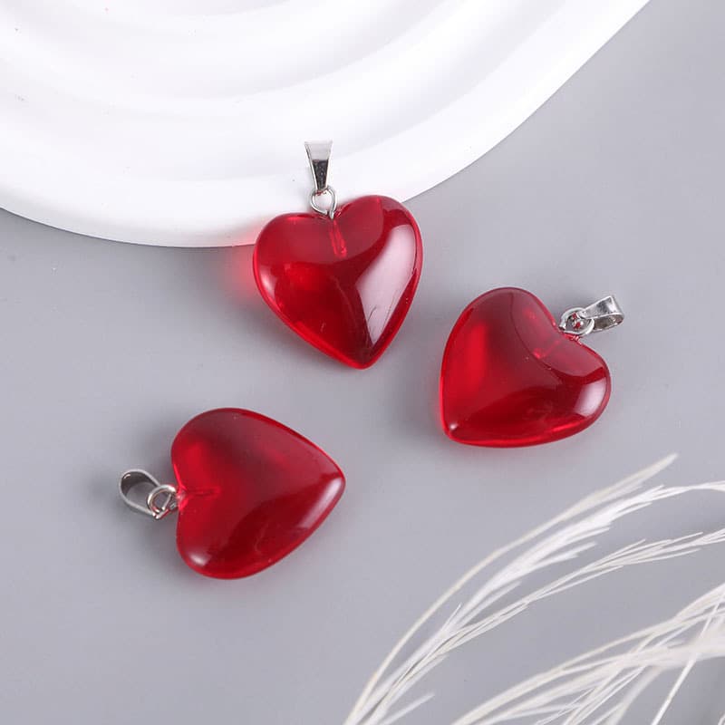(Cross-border trading), organic crystal pendant heart-shaped, accessory, accessories 4