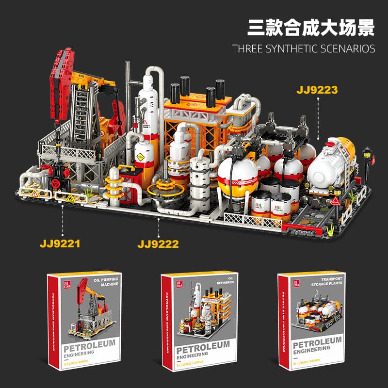 Cross-border building block three-in-one chemical refining project natural gas storage factory series building building block model 3
