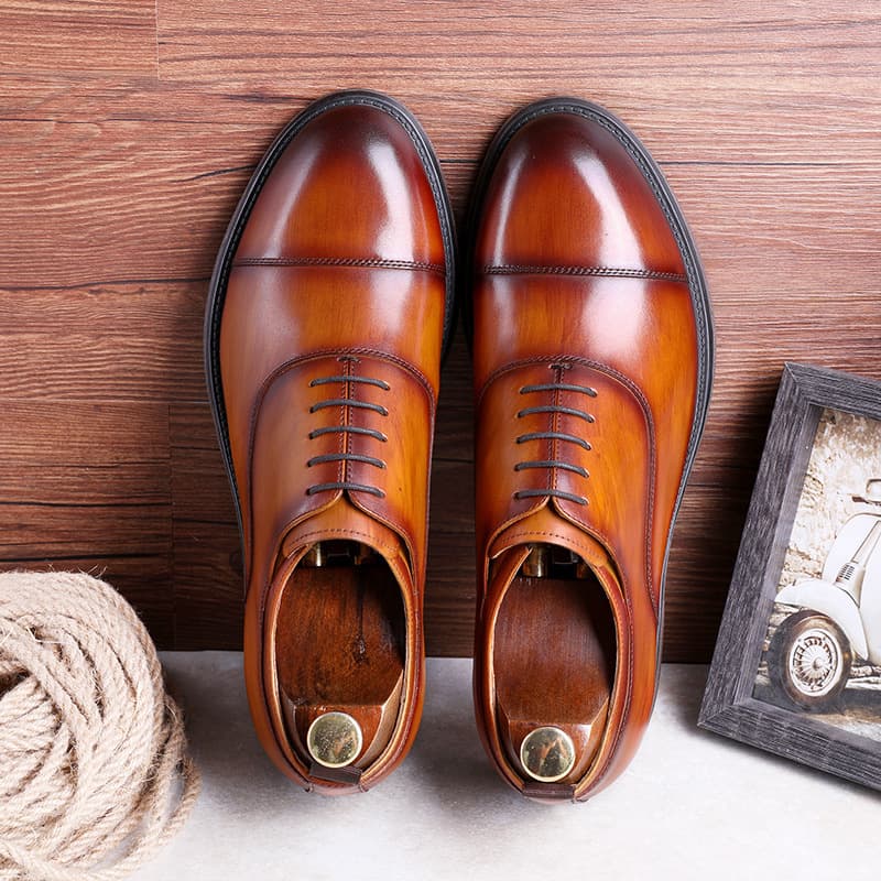 Leather wedding shoes, cowhide, gradient 1