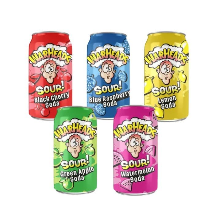 American WARHEADS sour drink sour and refreshing Dr. Pepper soda imported beverage canned can 4