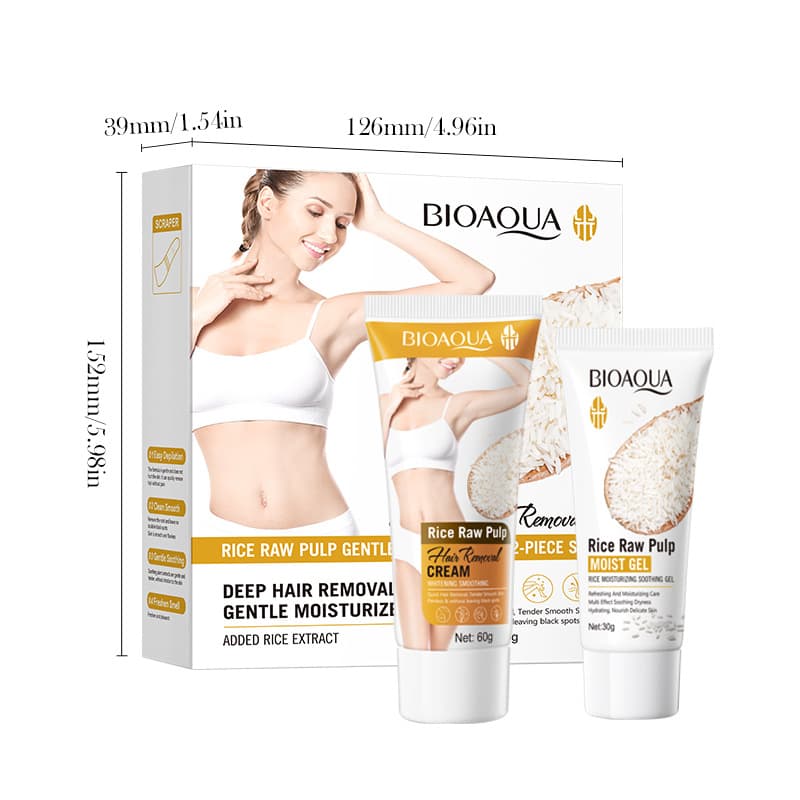 (Cross-border trading), (Wholesale), rice soft milk, medical set, hair removal cream, English, 2 pieces 5