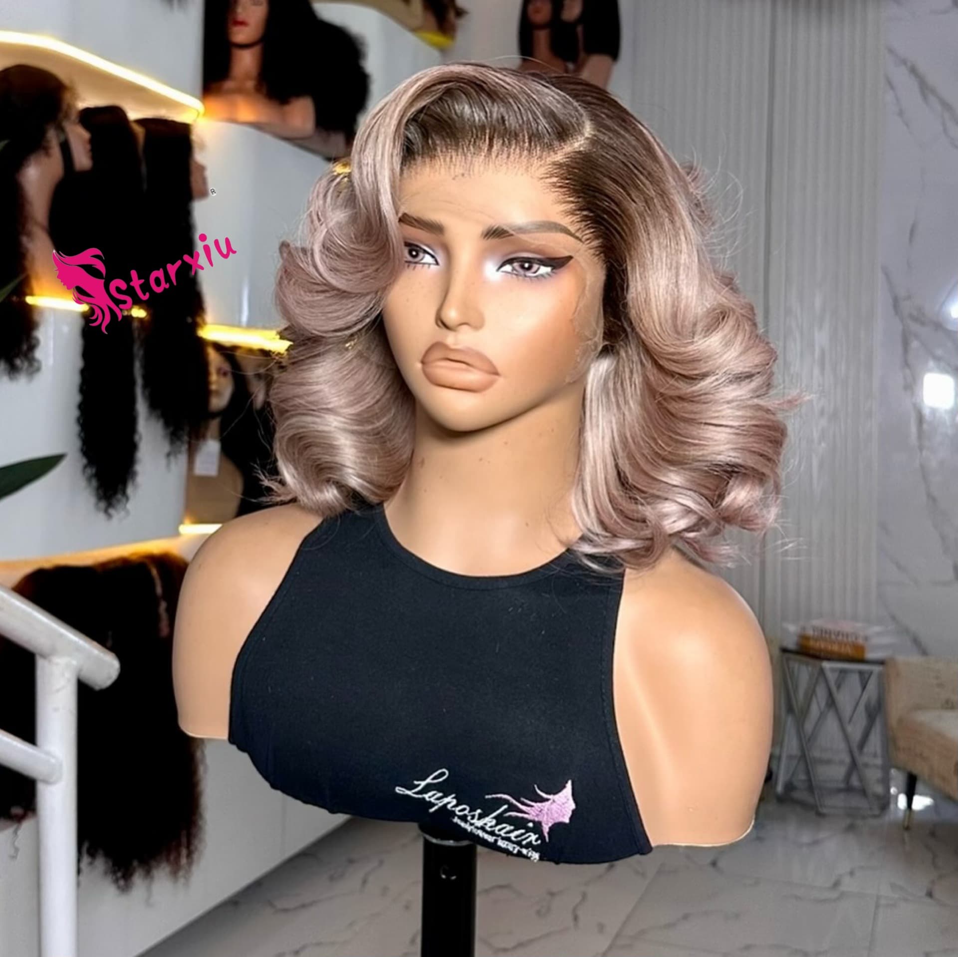 [250% Density Raw Vietnamese Human Hair Wig Full Frontal Lace] 5
