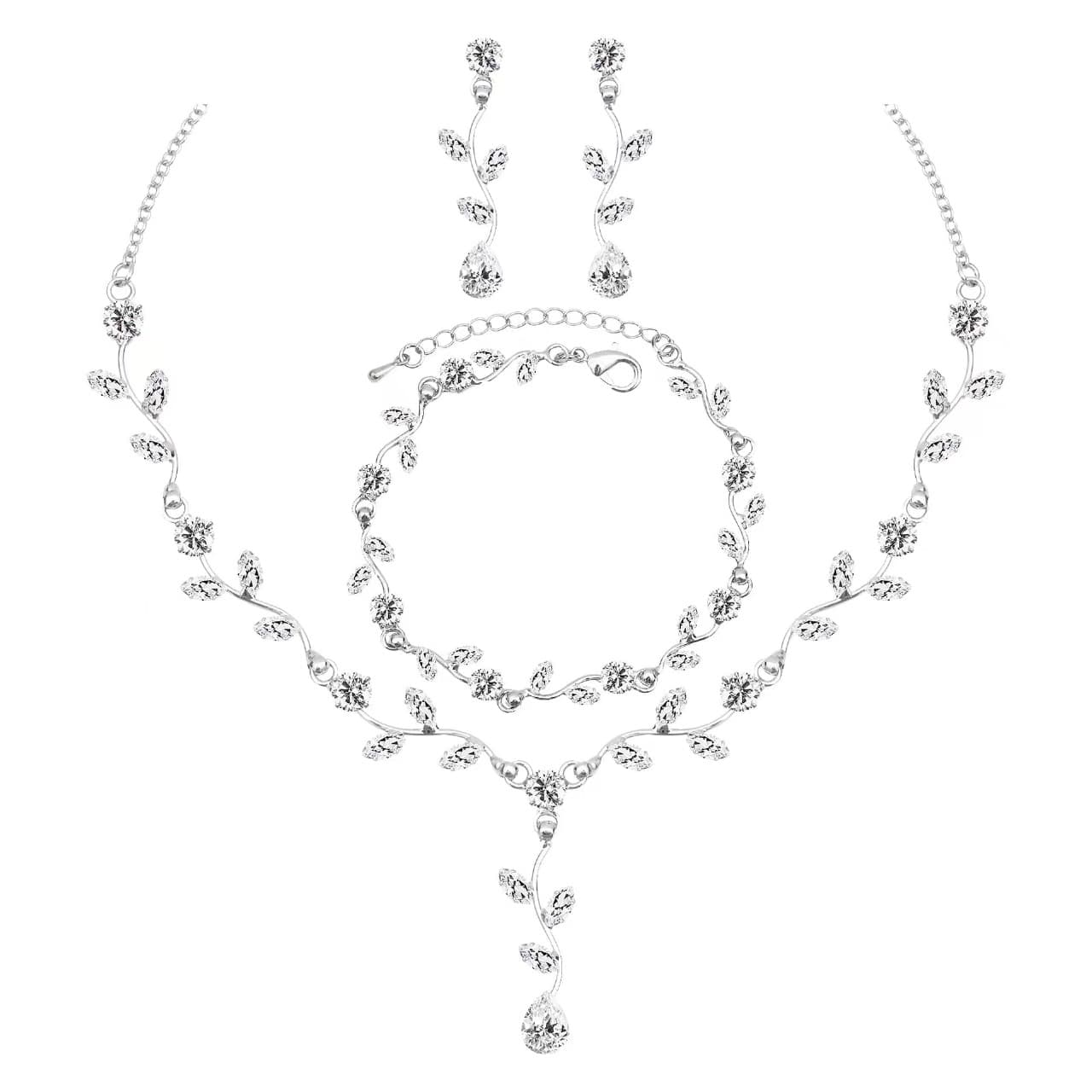 (Wholesale), necklace and earrings for bride, jewelry, golden accessory, Amazon, (Physicals), light luxury style 2