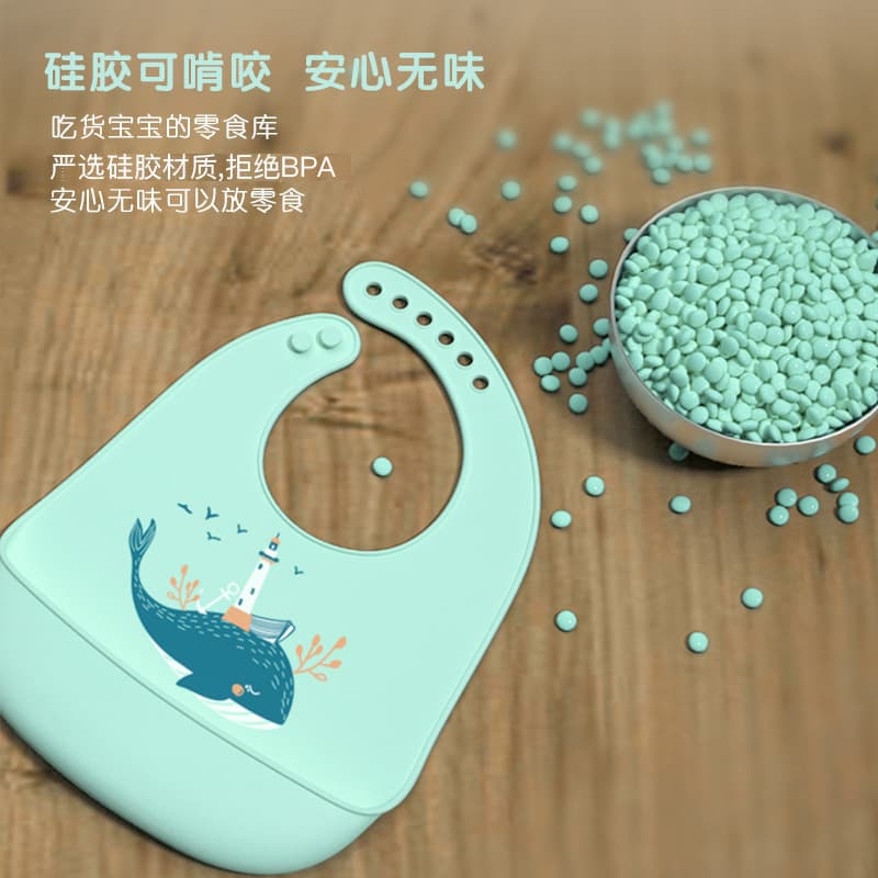 (Wholesale), children's silicone three dimensional waterproof eating bib, with pocket 4