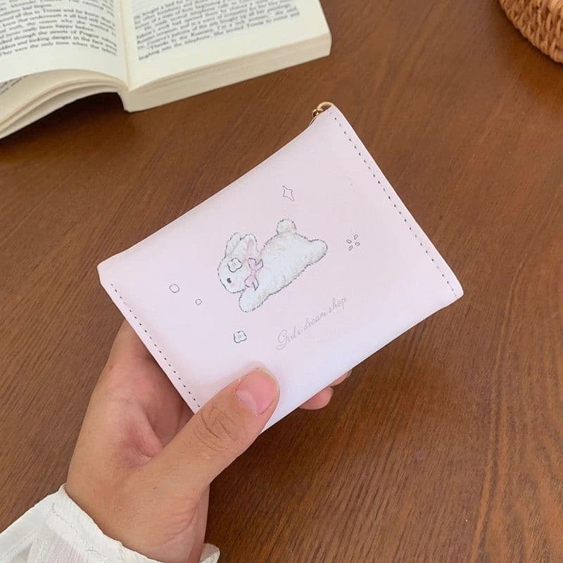 Wallet, short cartoon capacious thin shoulder bag, Korean style, internet celebrity 3