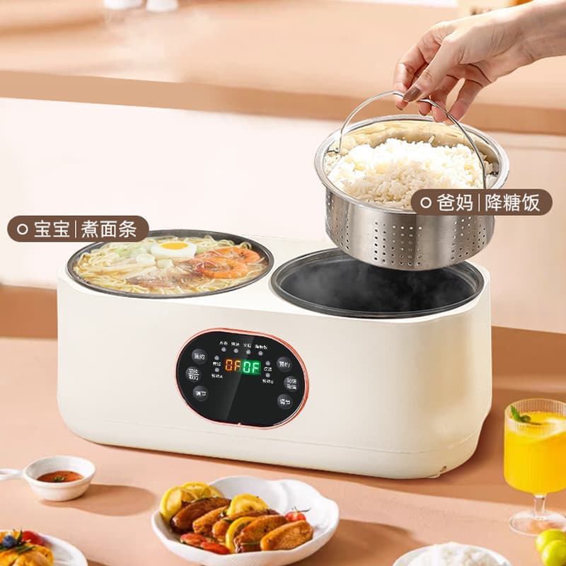 Rice cooker multi-function dual-gas electric rice cooker smart electric hot pot electric cooker double pot rice soup separation rice cooker 3