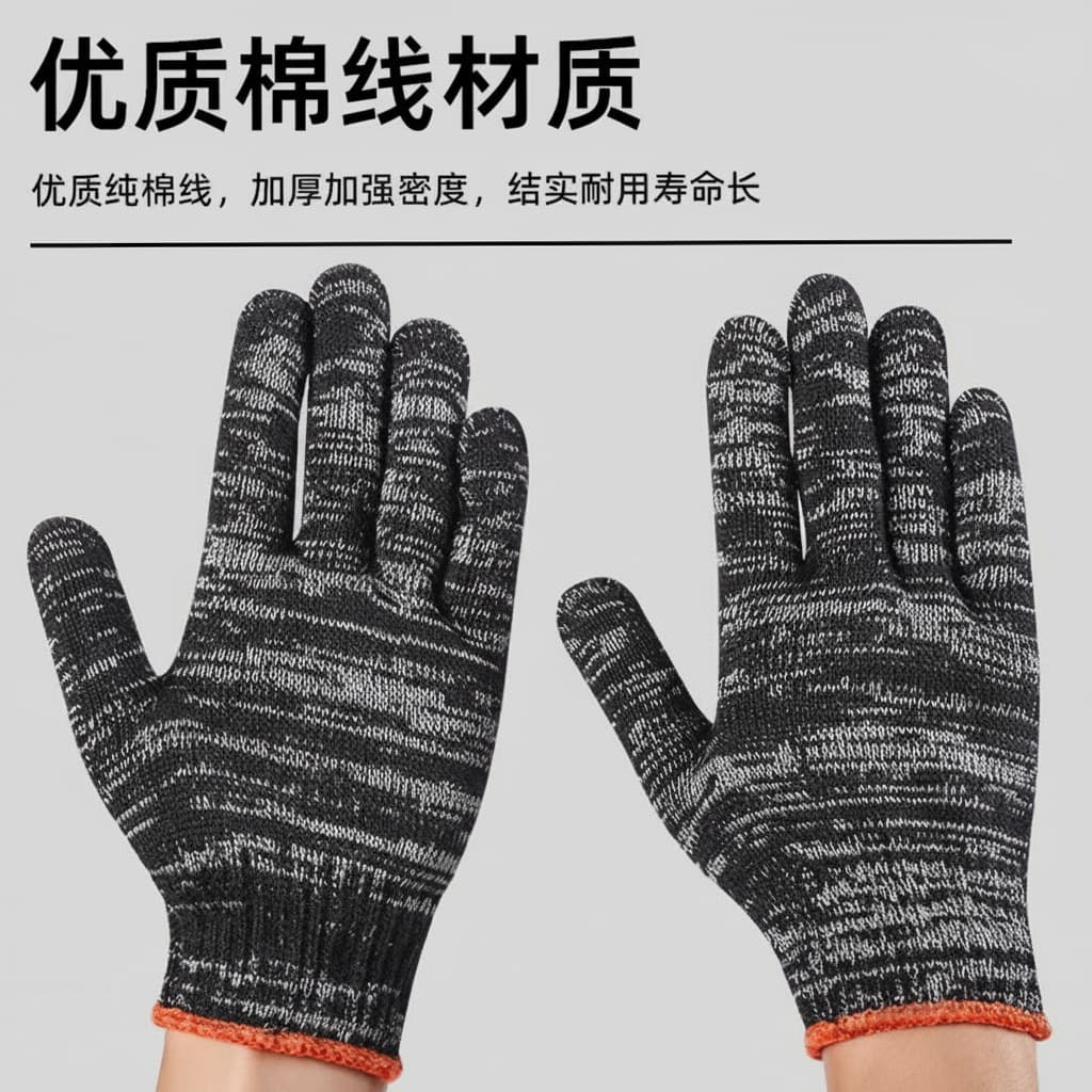 Cotton nylon wear-resistant gloves for men and women 2