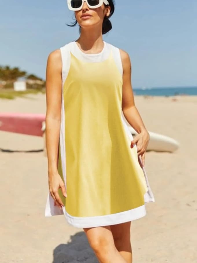 Summer T-shirt with a round collar, shorts, Amazon 2