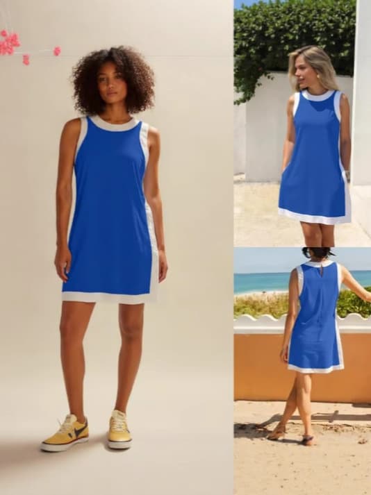 Summer T-shirt with a round collar, shorts, Amazon 3