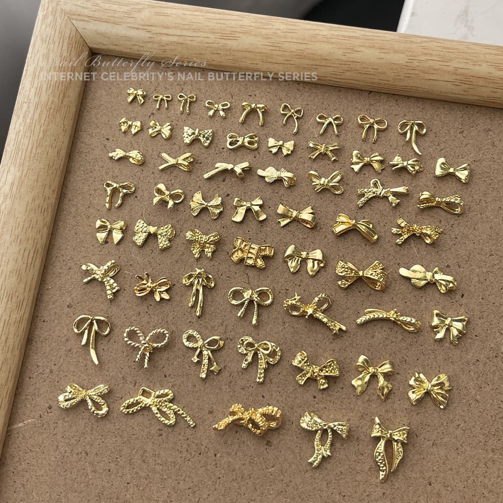 (Wholesale), metal retro nail decoration with bow, bow tie, internet celebrity, new collection 4