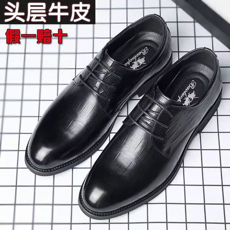 Modern business gentleman round-toe derby shoes for men's formal leather shoes for any occasion 2