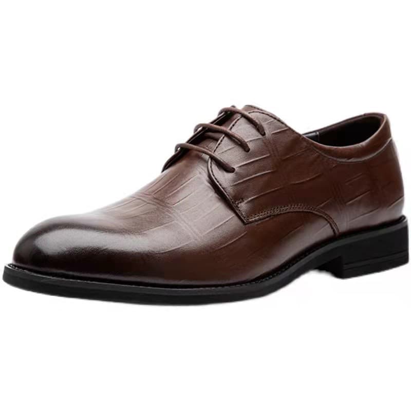 Modern business gentleman round-toe derby shoes for men's formal leather shoes for any occasion 3