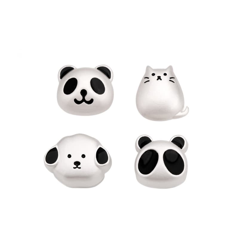 Cute metal accessory with accessories, handle, bracelet, materials set, panda, cats and dogs, DIY 5