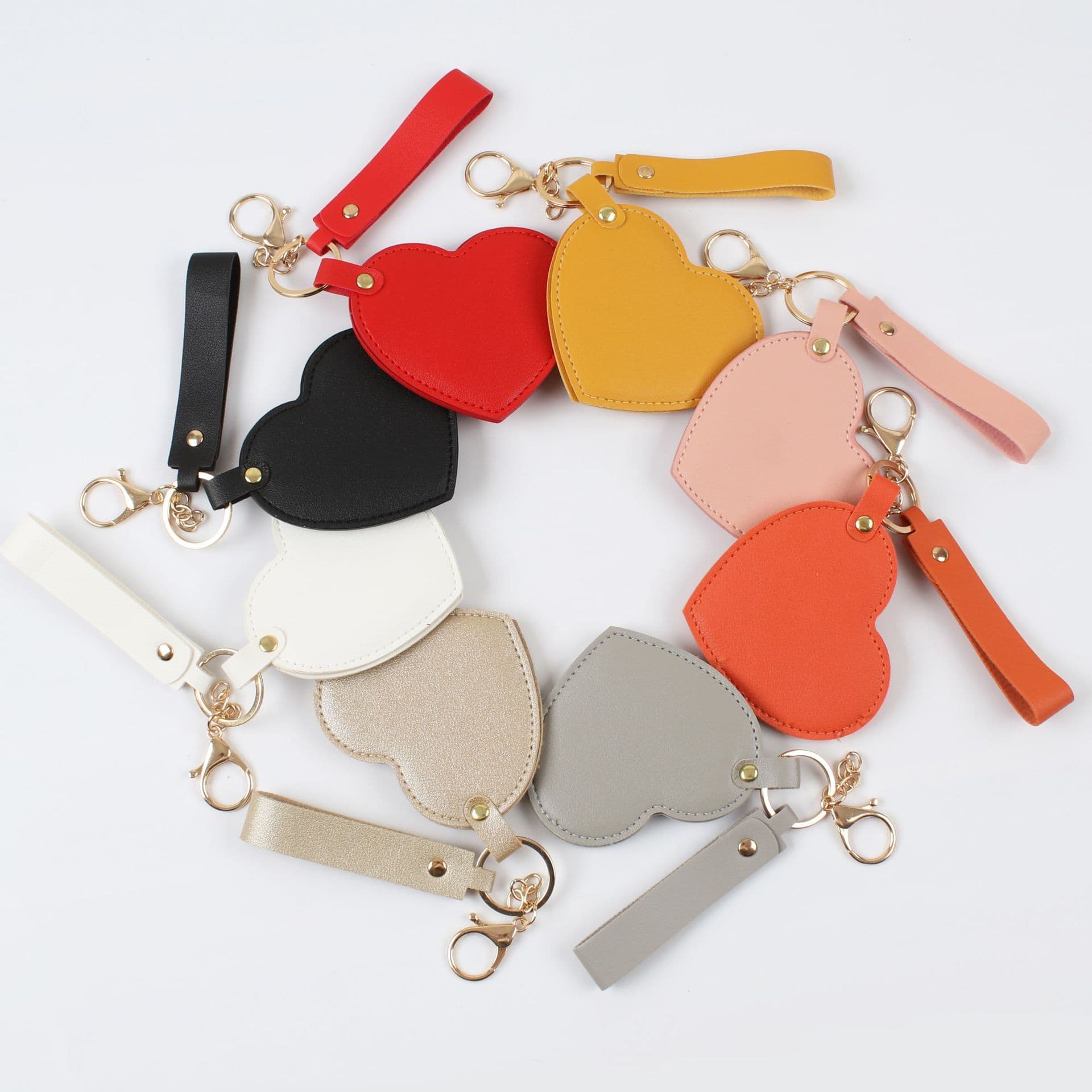 Polyurethane rotating fashionable mirror, handheld folding keychain, internet celebrity 2