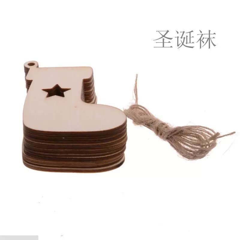 Christmas Crafts Creative Christmas Tree Pendant Cleaning Wooden Festival Decoration Tag Home Decoration Prot 3