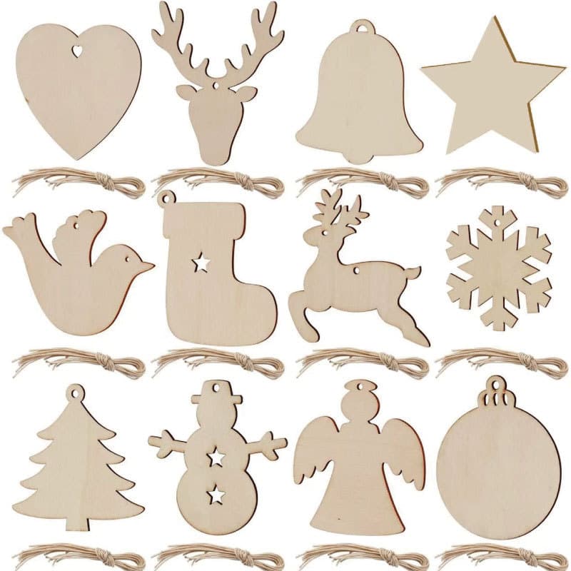Christmas Crafts Creative Christmas Tree Pendant Cleaning Wooden Festival Decoration Tag Home Decoration Prot 1