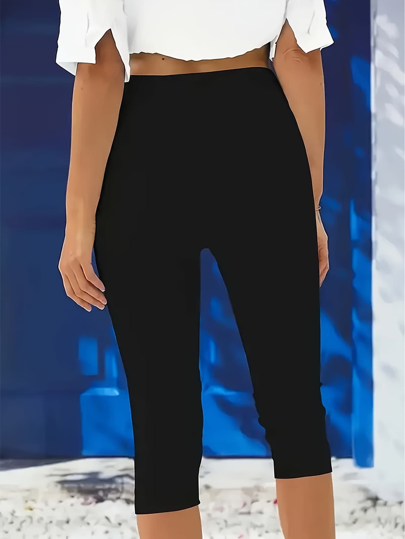 Women's Comfort Fit Capris Leggings Stretchy Versatile Crop 3