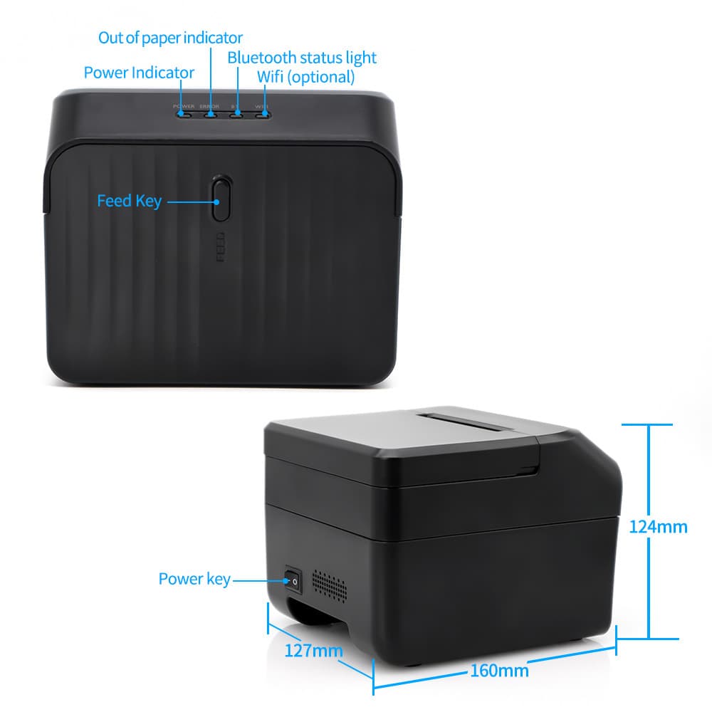 Thermal receipt takeout printer Meituan 58mm small receipt office catering order printer printer 4