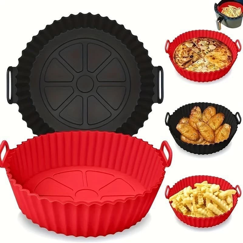 Amazon explosion air fried cooker cushion silicone baking baking sheet lining can folded air fried pot silicone baking sheet