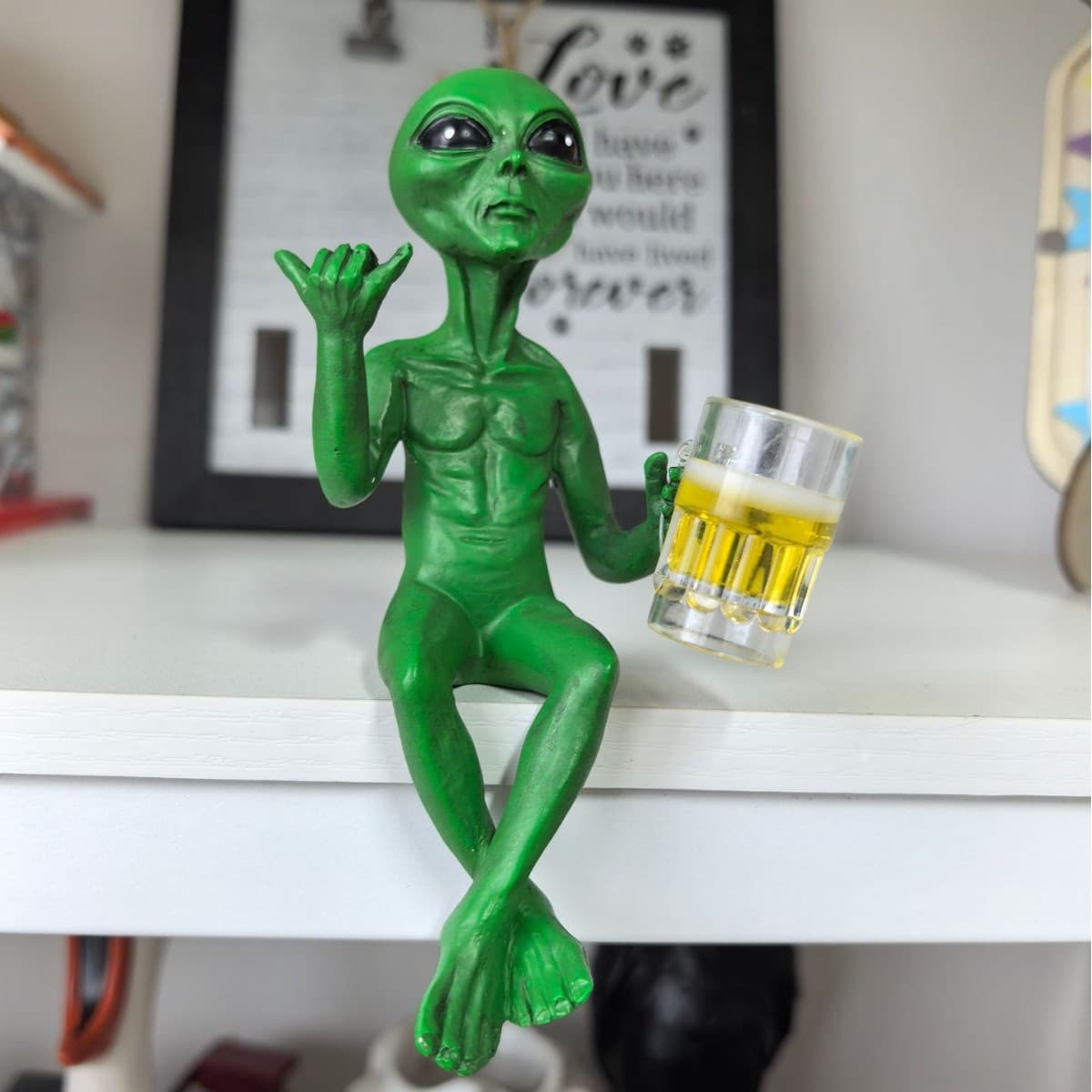 [Cross-border hot sale] Alien resin ornament UFO indoor outdoor garden decoration figurine home decoration 2