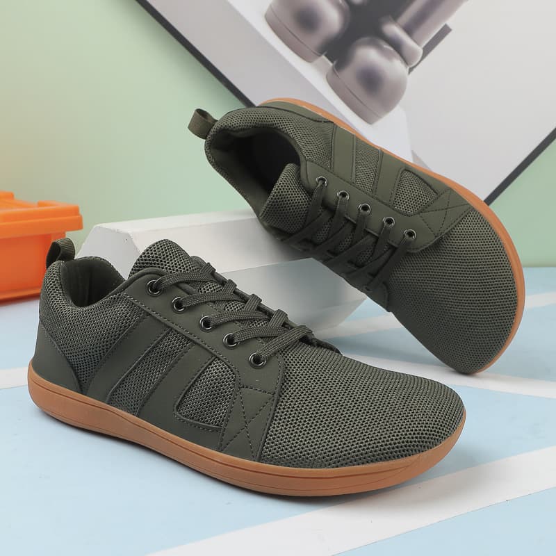 European and American couple sports shoes wholesale barefoot flat wide last shoes non-slip casual solid color outdoor shoes running fitness shoes 4