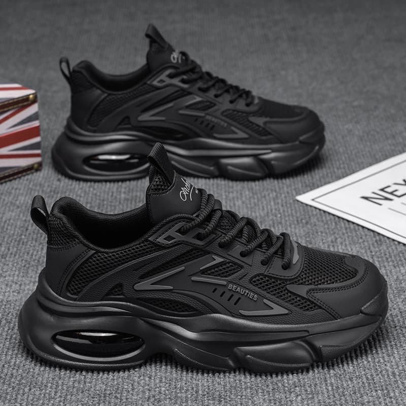 Men's Shoes 2025 Summer New Breathable Shoes Men's Trendy Versatile Thick-Soled Sports Shoes Casual Running Dad Trendy Shoes 3