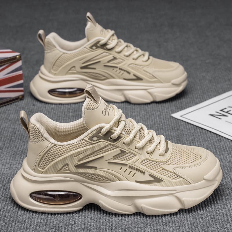 Men's Shoes 2025 Summer New Breathable Shoes Men's Trendy Versatile Thick-Soled Sports Shoes Casual Running Dad Trendy Shoes 4
