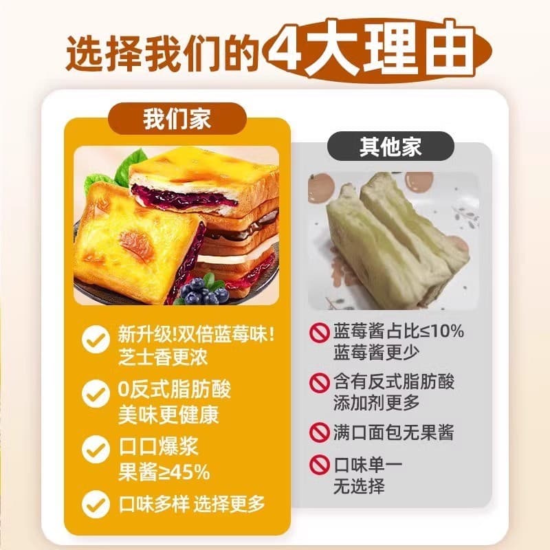 Blueberry rock roasted cheese cricket noodle bread full box breakfast to relieve cake instant snack snack snacks and casual food 2