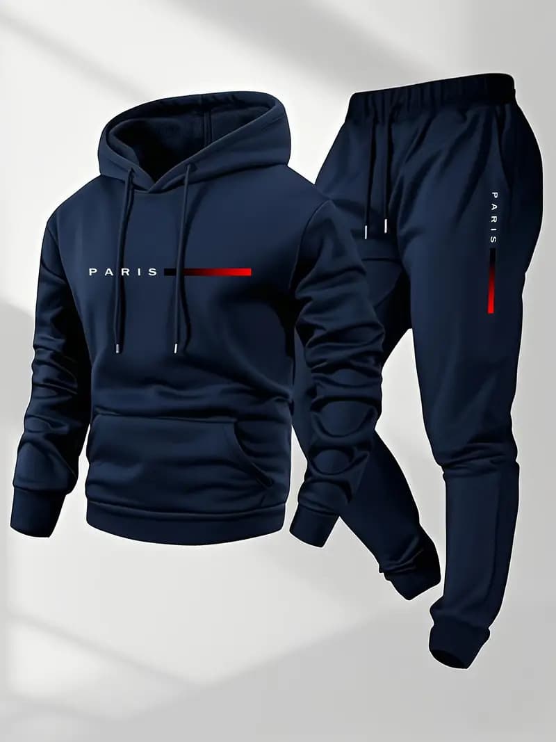 (Cross-border trading), hoody for leisure for men and women with letters, sports suit, drawstring 2
