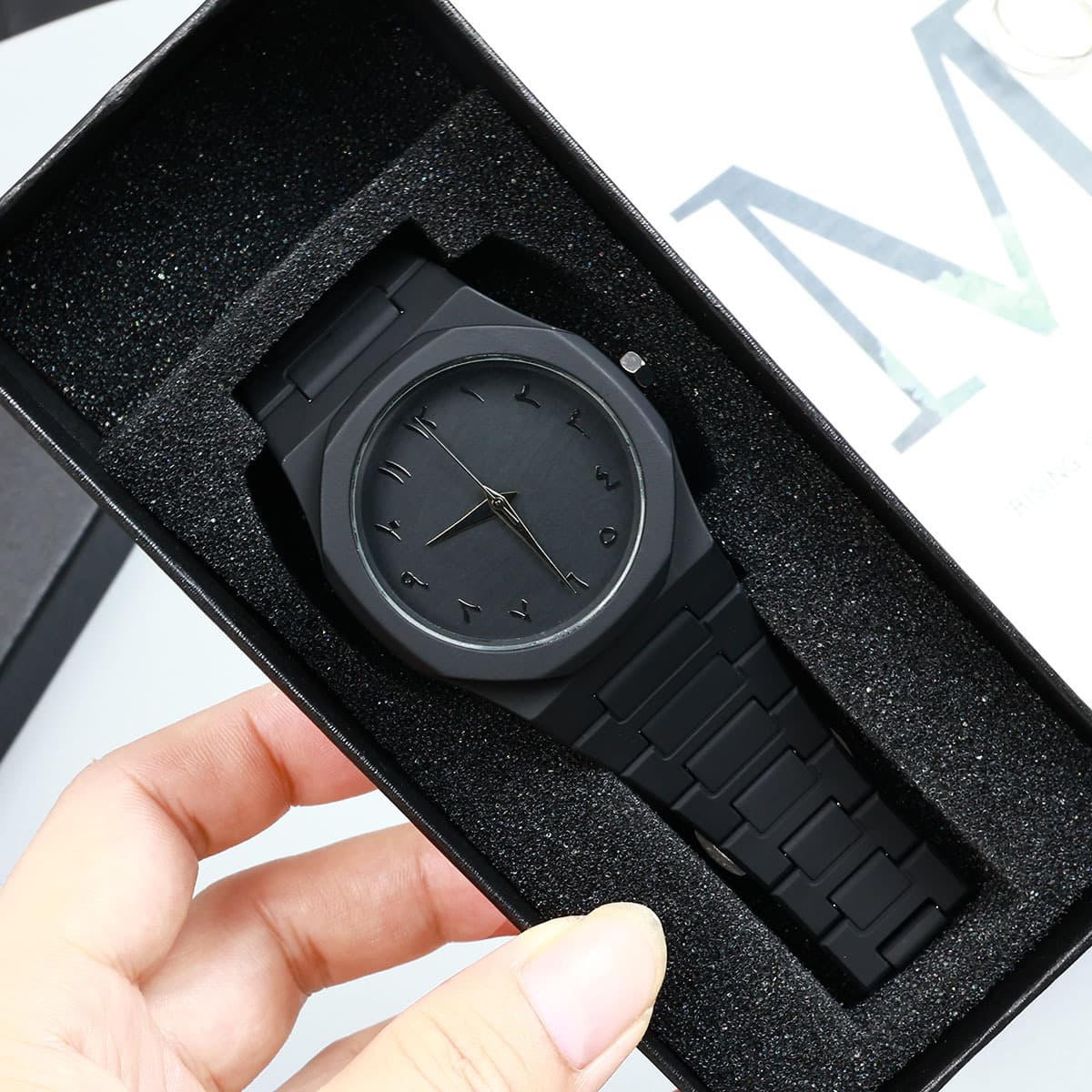 Waterproof quartz Arabic fashionable watch, high-quality style, simple and elegant design, for beloved 4
