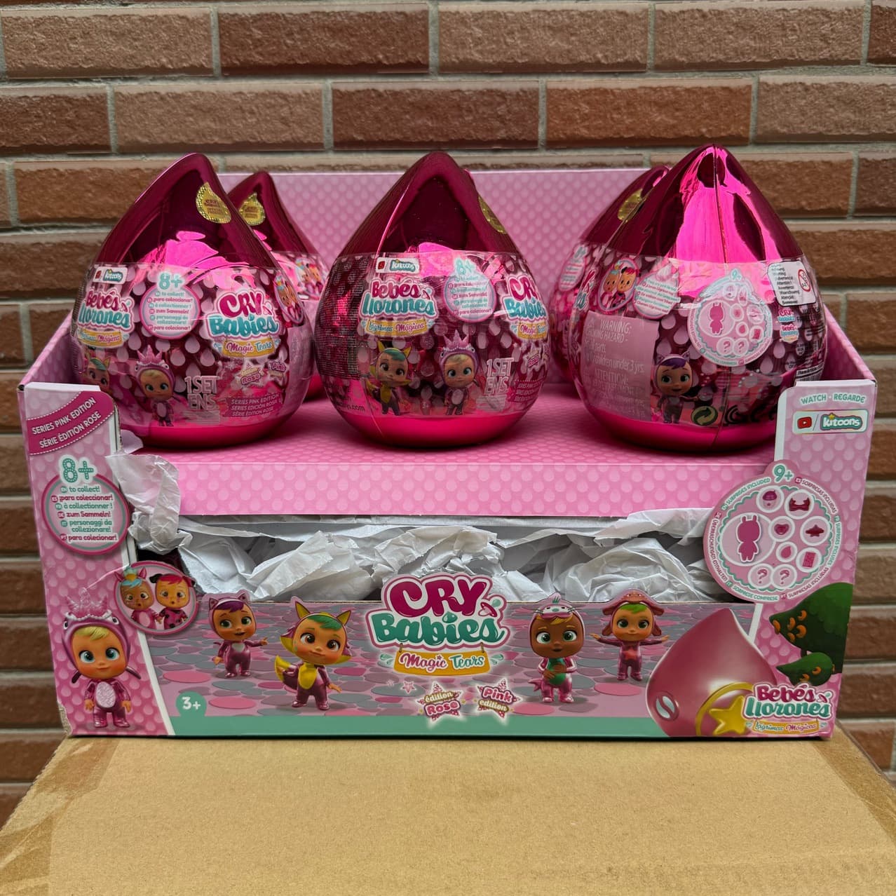 CRY babies magic tears pink mini collectible cry doll with accessory magic 3