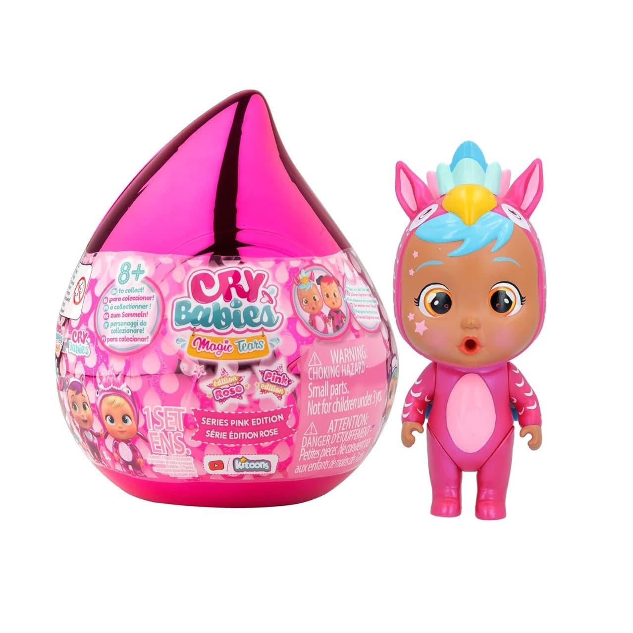 CRY babies magic tears pink mini collectible cry doll with accessory magic 4