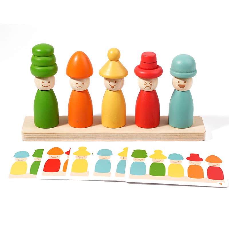Minifigures Montessori, doll, Jenga, smart toy, early education, color, classification, fine motor skills 3
