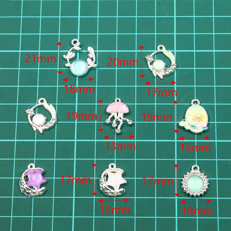 Jewelry with accessories, pendant, rabbit, DIY, flowered 4