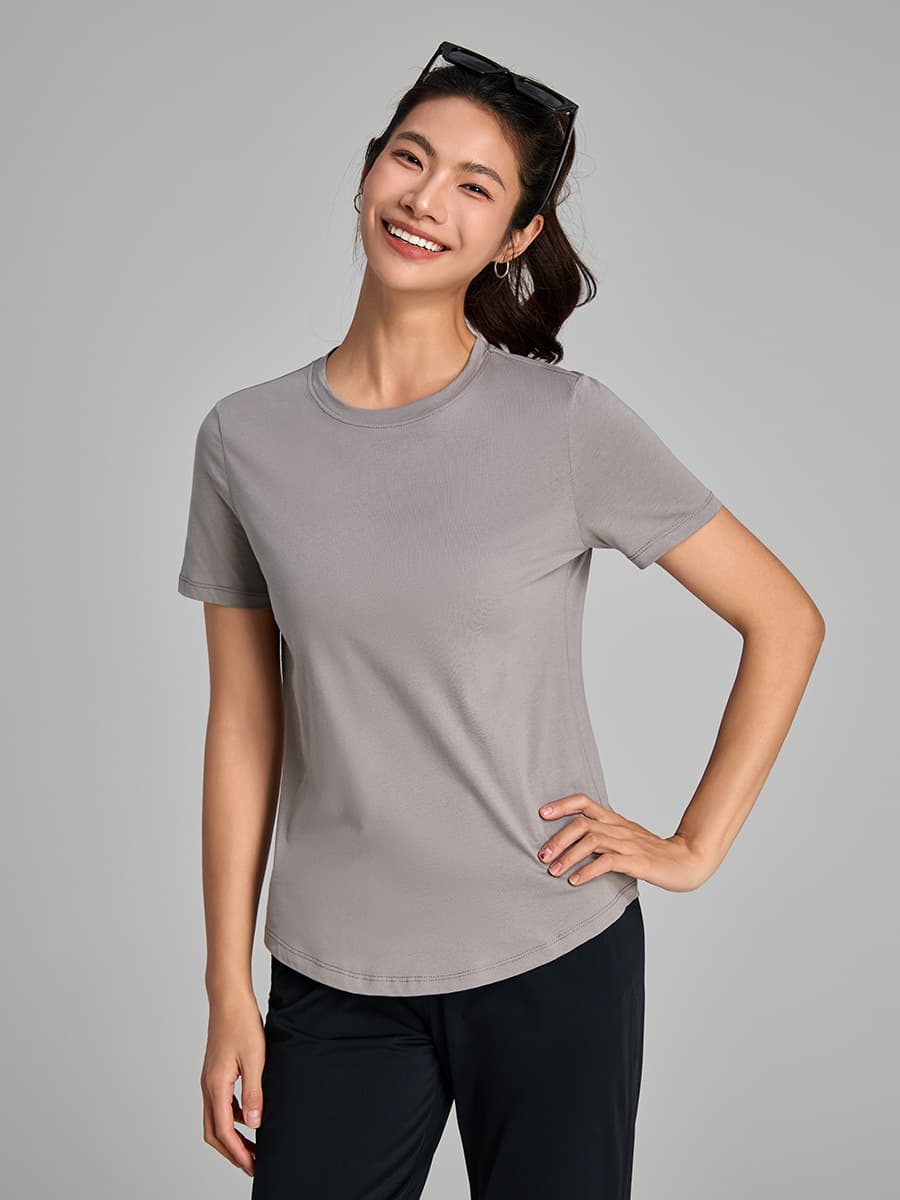Summer thin yoga clothing, comfortable breathable sports suit for gym, tight, with short sleeve 5