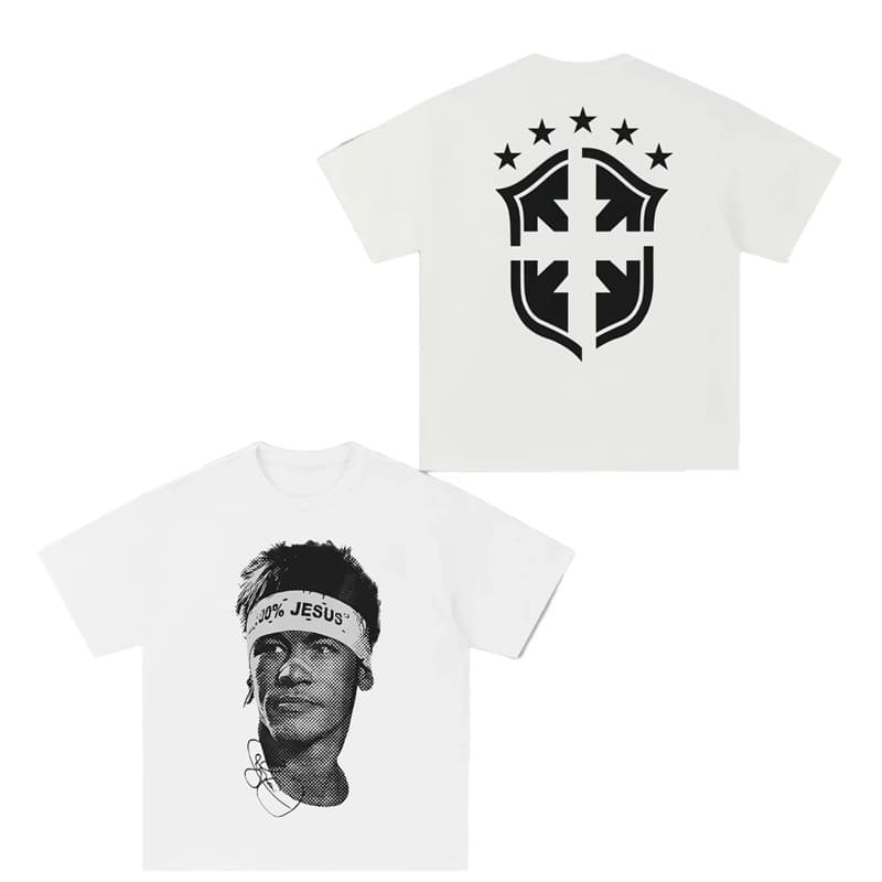 Neymar American Football Star Print Cotton Short-sleeved T-s
