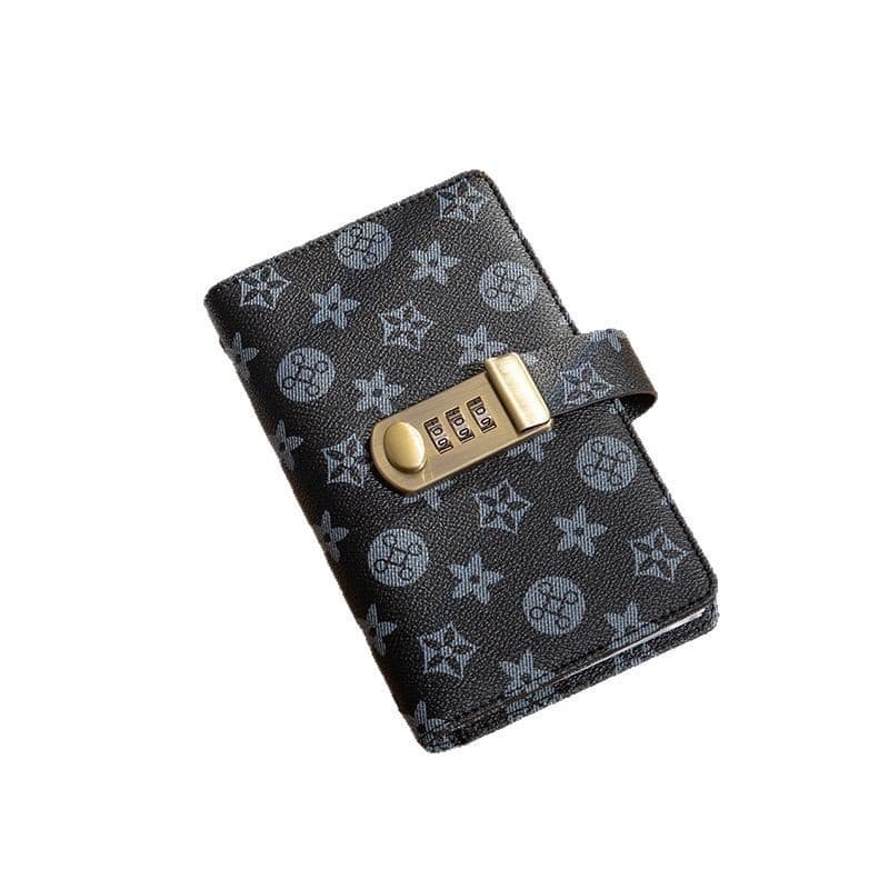 Money clip book 2025 new password lock accounting book A6 password lock storage book large capacity cash saving book 5