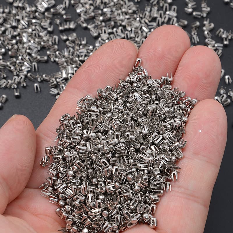 Stainless steel non-magnetic ABS imitation pearl ball claw nails automatic beading machine nails non-hole beads four claw nails 2