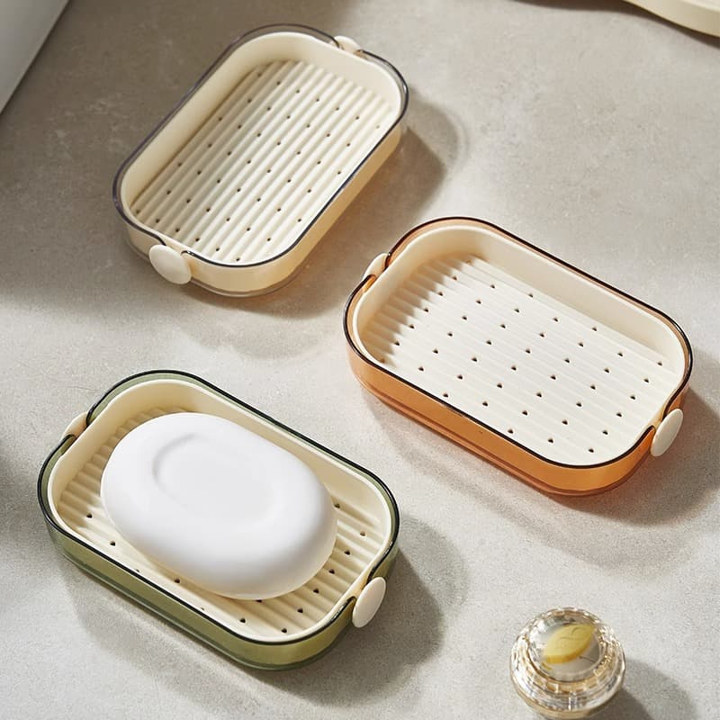 Big soap holder, double-layer drying rack, light luxury style 3