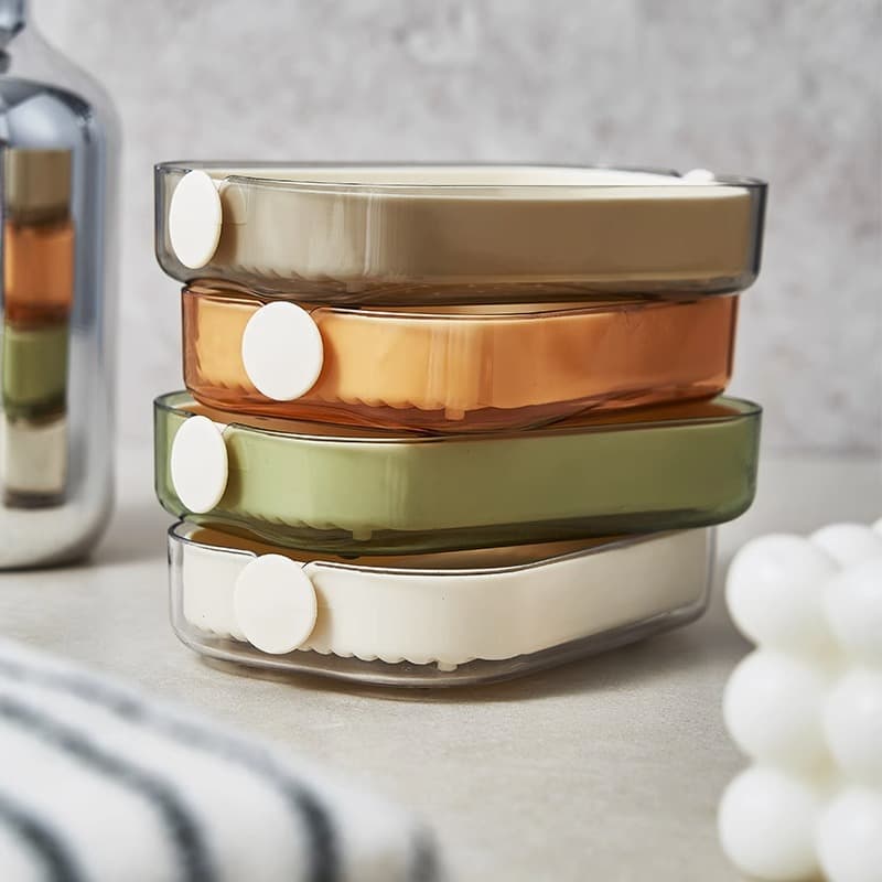 Big soap holder, double-layer drying rack, light luxury style 4