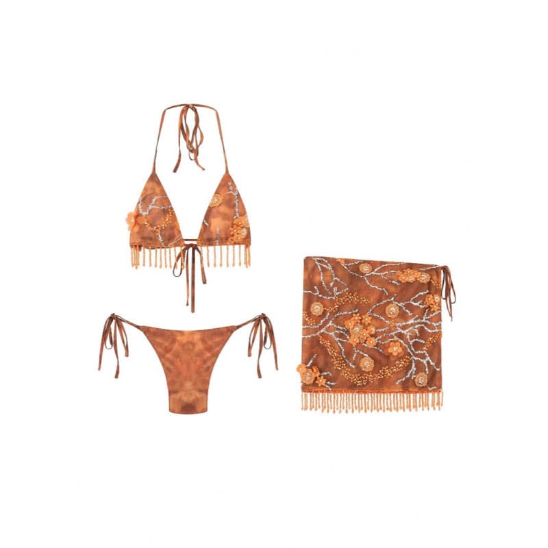 (Cross-border trading), summer beach swimwear with tassels, skirt, set 4