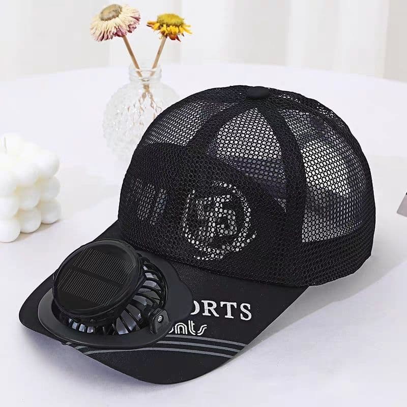 Men's air fan solar-powered charging for adults, sun hat, sun protection 4