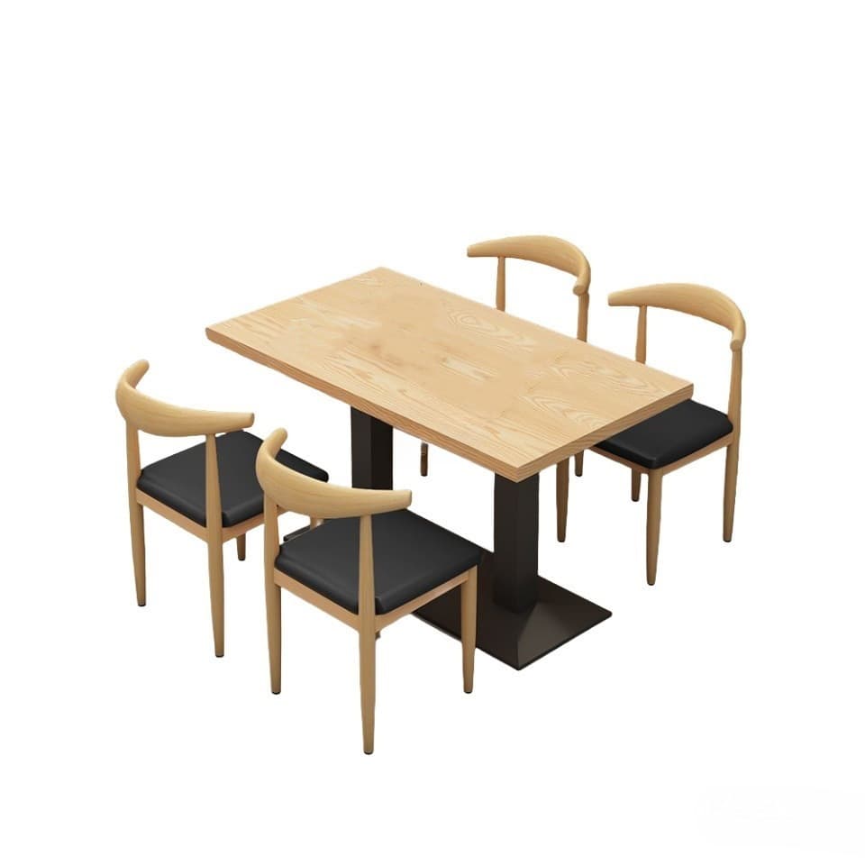 Snack noodle restaurant barbecue, breakfast, catering fast dining table and chair combination milk tea dessert shop restaurant table table commercial economy 5