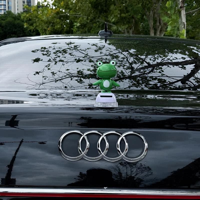 Car solar frog ornaments car interior decoration instrument panel roof rear trunk swinging frog 2
