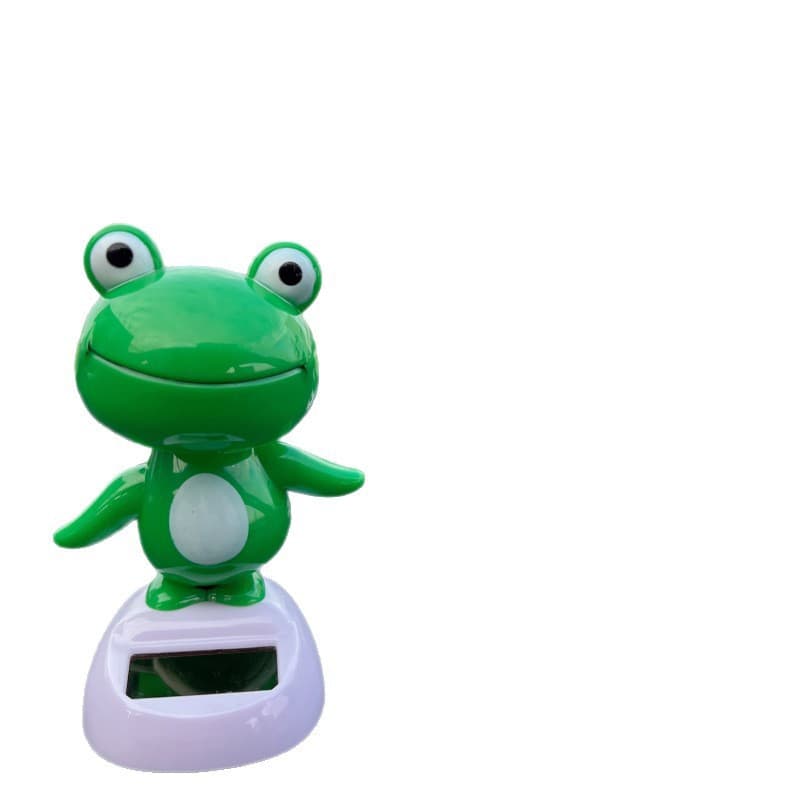 Car solar frog ornaments car interior decoration instrument panel roof rear trunk swinging frog 5