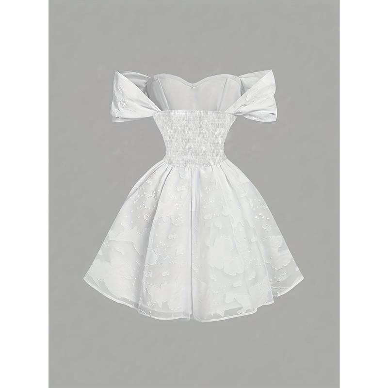 [Women's Off Shoulder A Line Dress Elegant Slim Fit for] 3
