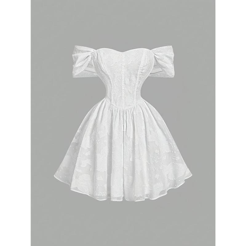 [Women's Off Shoulder A Line Dress Elegant Slim Fit for] 1