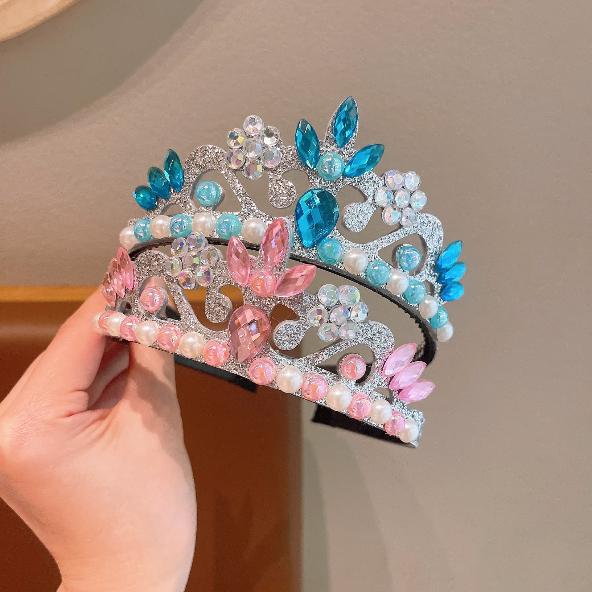 Fuchsia children's shiny blue headband, accessories, (Physicals), simple and elegant design 3